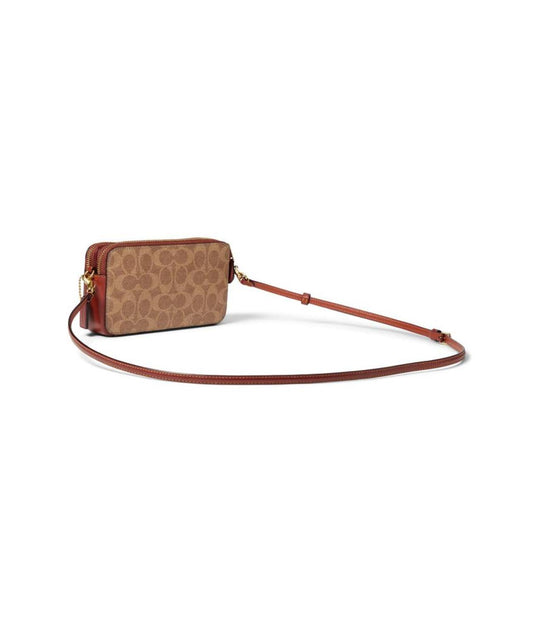 Color-Block Coated Canvas Signature Kira Crossbody