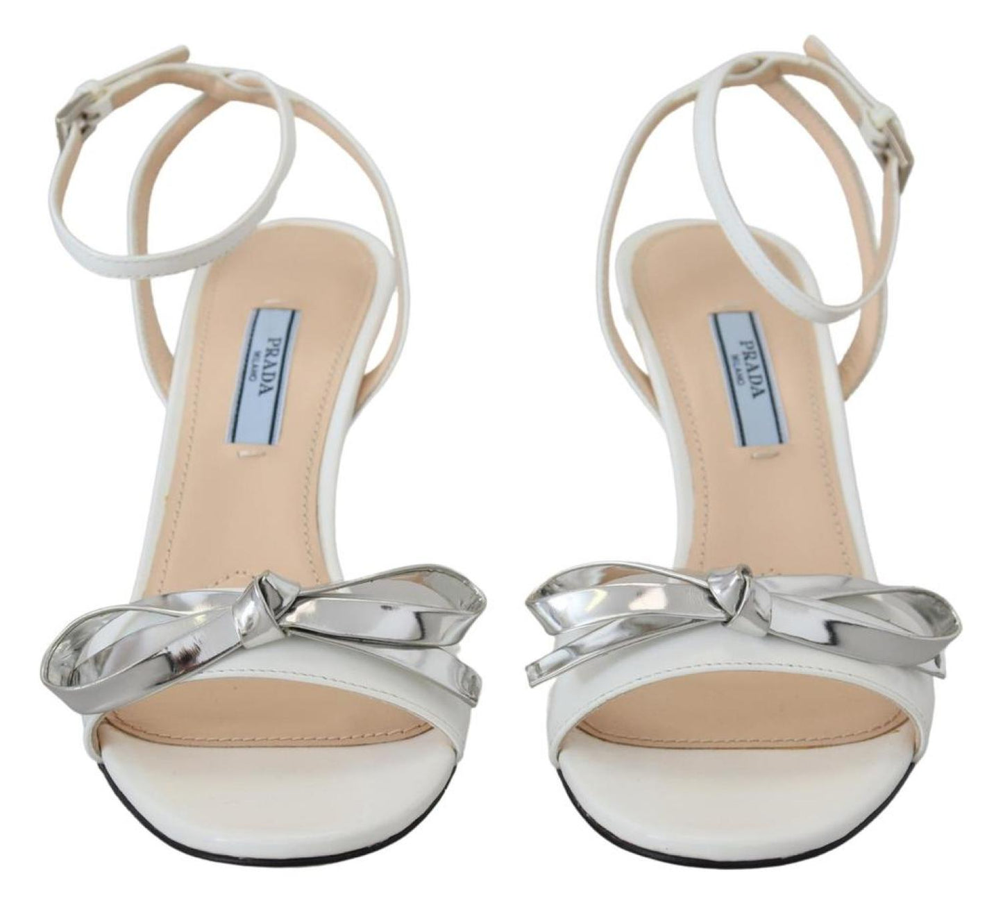 Prada  Leather Sandals Ankle Strap Heels Women's Shoes