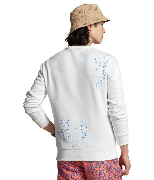 Logo Tie-Dye Print Fleece Sweatshirt