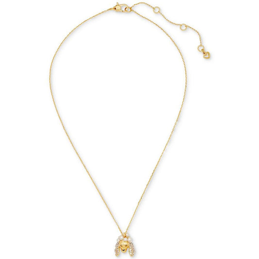 Gold-Tone Poodles & Poms Mini Pendant Necklace, 16" + 3" extender