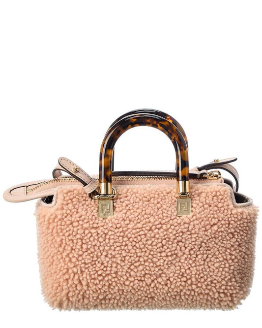 FENDI By The Way Mini Shearling Shoulder Bag