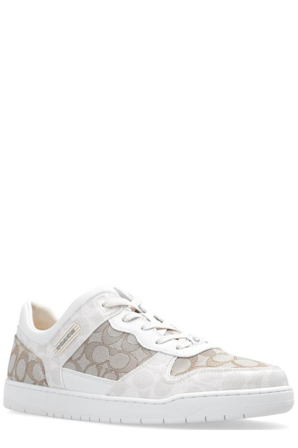 Coach C201 Signature Jacquard Low-Top Sneakers