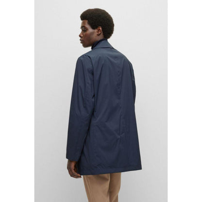 Regular-fit coat in water-repellent performance-stretch fabric