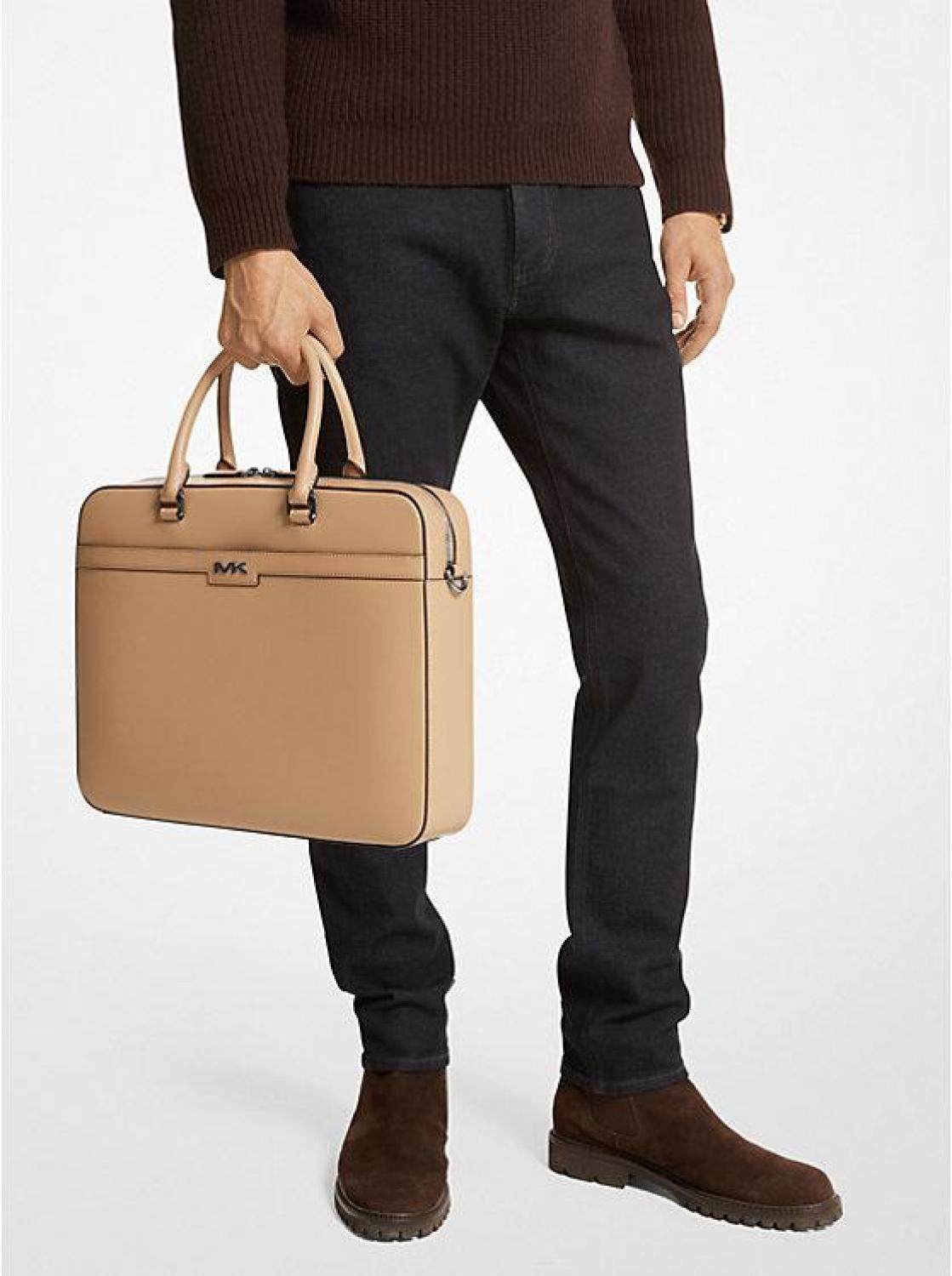 Cooper Textured Faux Leather Briefcase