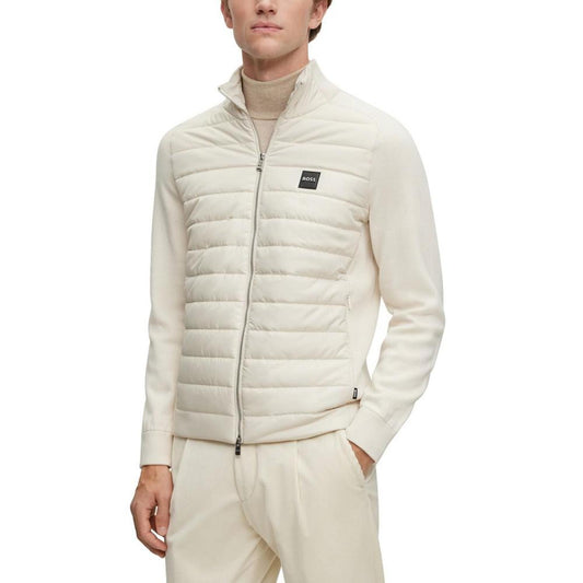 Men's Mixed-Material Knitted Jacket