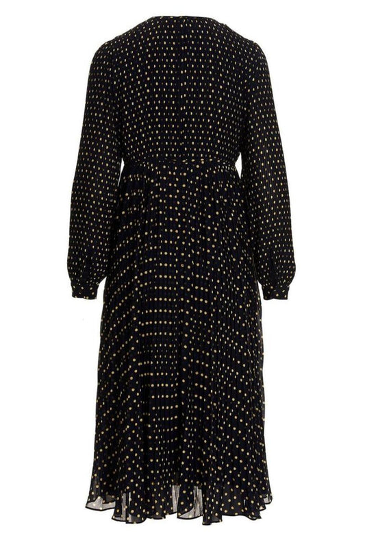 Michael Michael Kors Polka Dot Printed Long Sleeved Dress