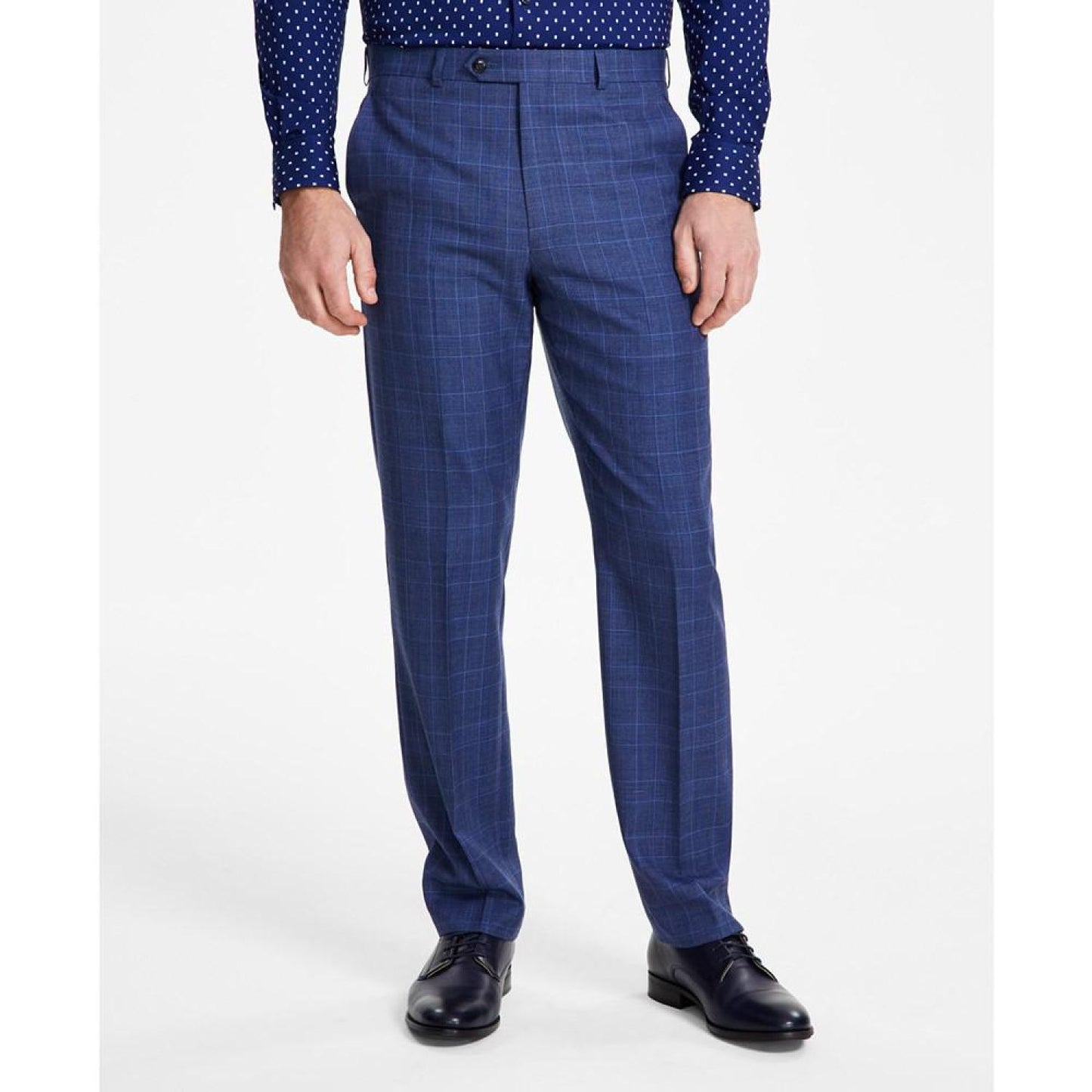 Men's Classic-Fit Stretch Wool-Blend Suit Pants