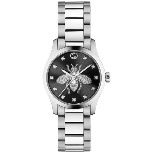 Women's Swiss G-Timeless Iconic Diamond (1/20 ct. t.w.) Stainless Steel Bracelet Watch 27mm