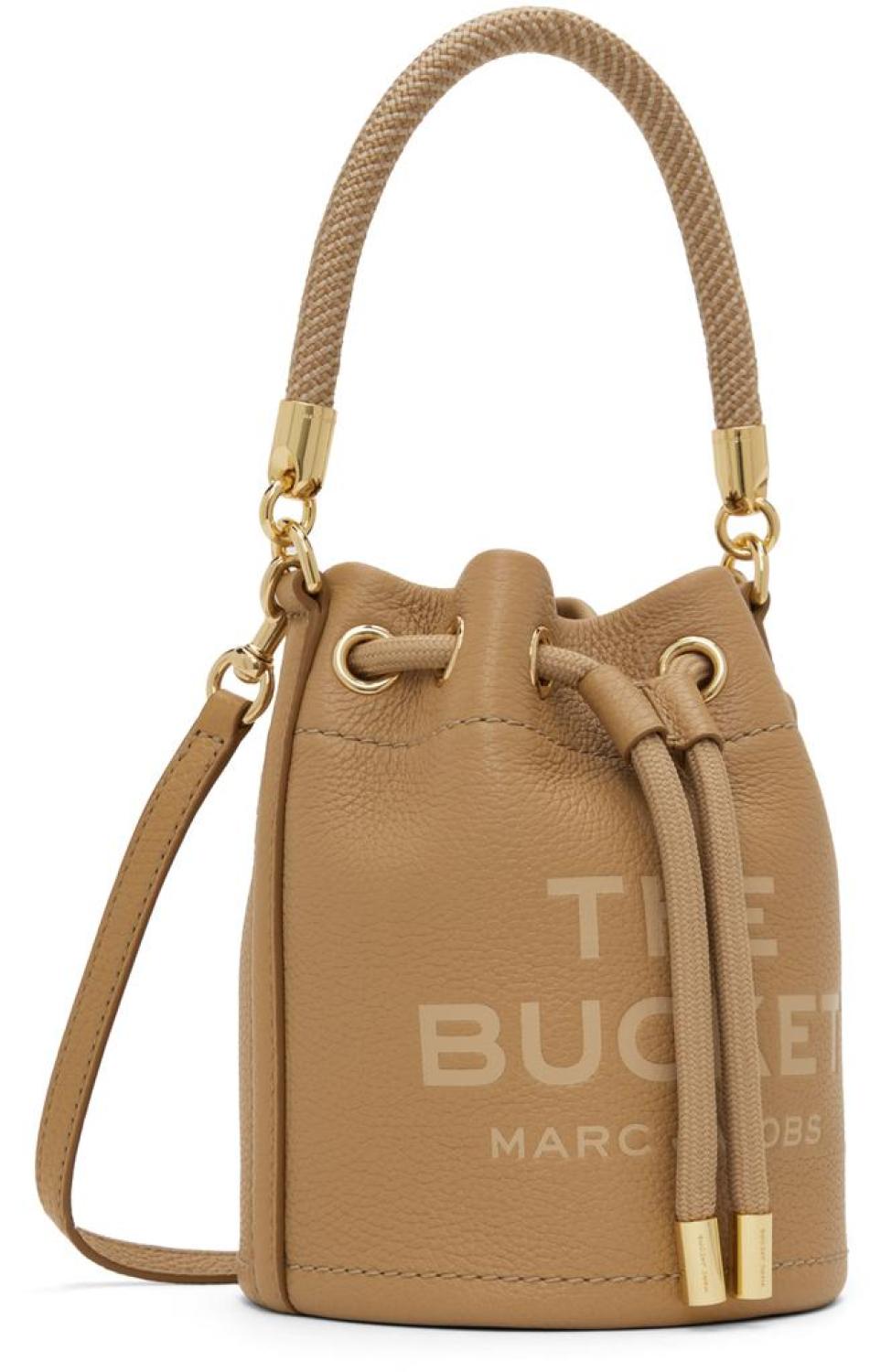 Beige 'The Leather Mini Bucket' Bag