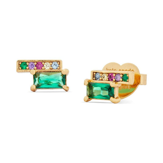 Pavé & Baguette Crystal Stud Earrings