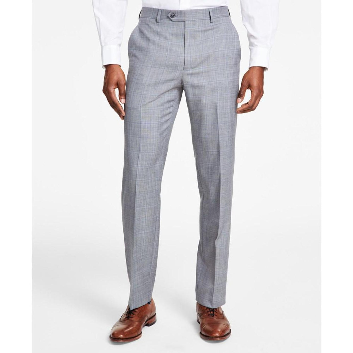 Men's Classic-Fit Stretch Wool-Blend Suit Pants