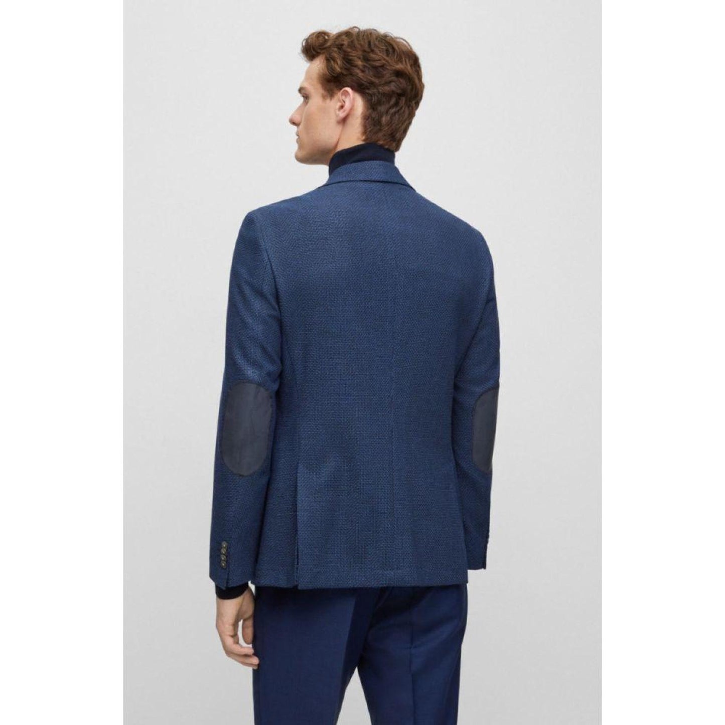 Slim-fit jacket in micro-pattern stretch cloth