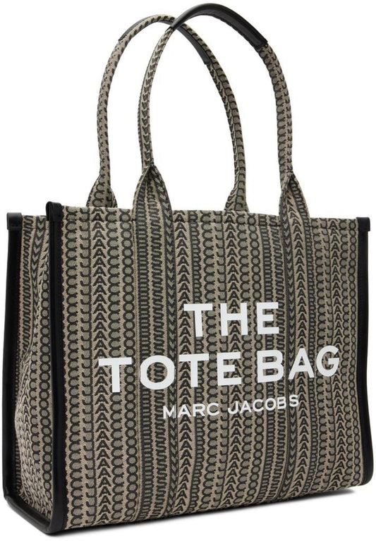 Beige & Black 'The Large Tote' Tote