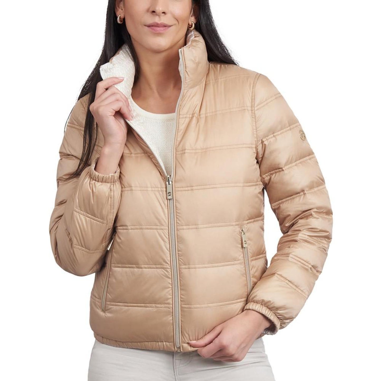 Women's Reversible Shine Down Puffer Coat, Created for Macy's