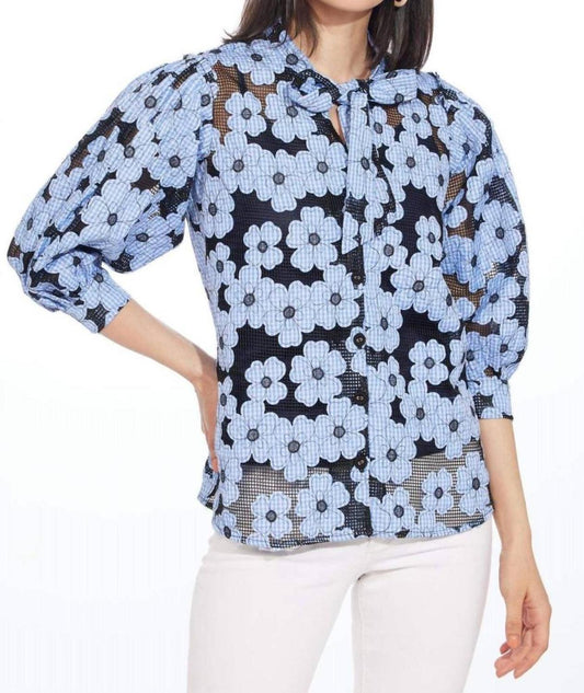 Viola Blouse In Daisy Blue