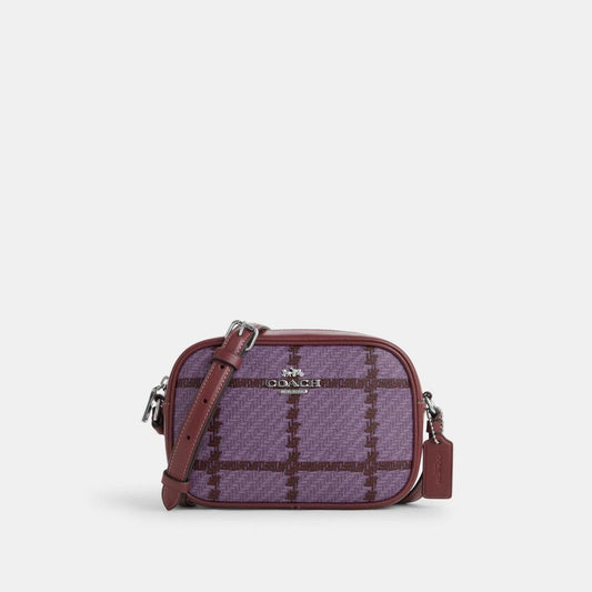 Coach Outlet Mini Jamie Camera Bag With Plaid Print