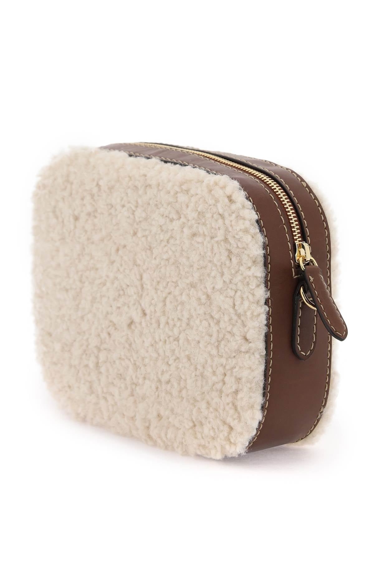 Stella mccartney shearling camera bag