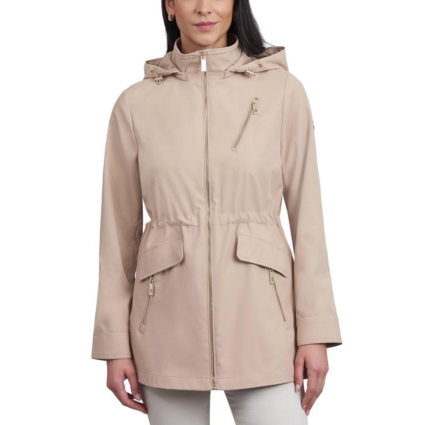 Women's Hooded Water-Resistant Anorak Coat