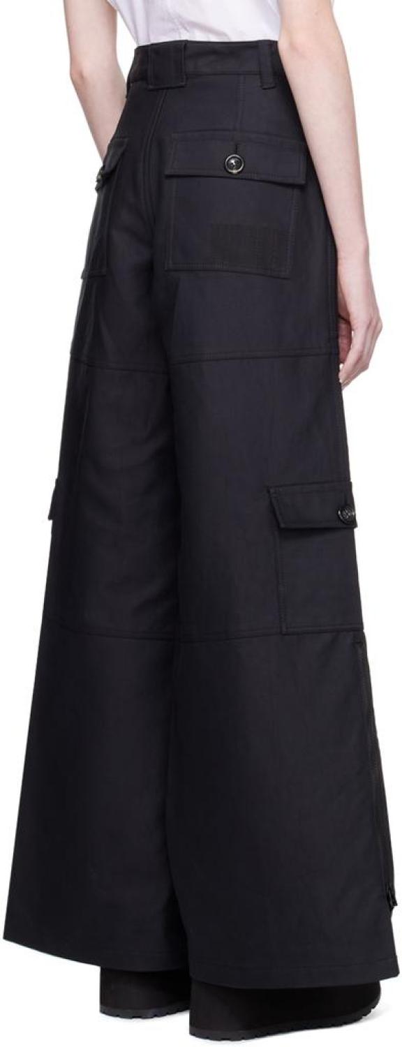 Black 'The Wide Leg' Cargo Pants