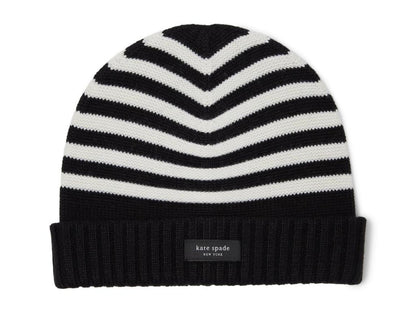 Modern Multi Stripe Garter Stitch Beanie