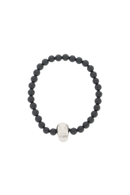 Alexander mcqueen skull bracelet with pearls