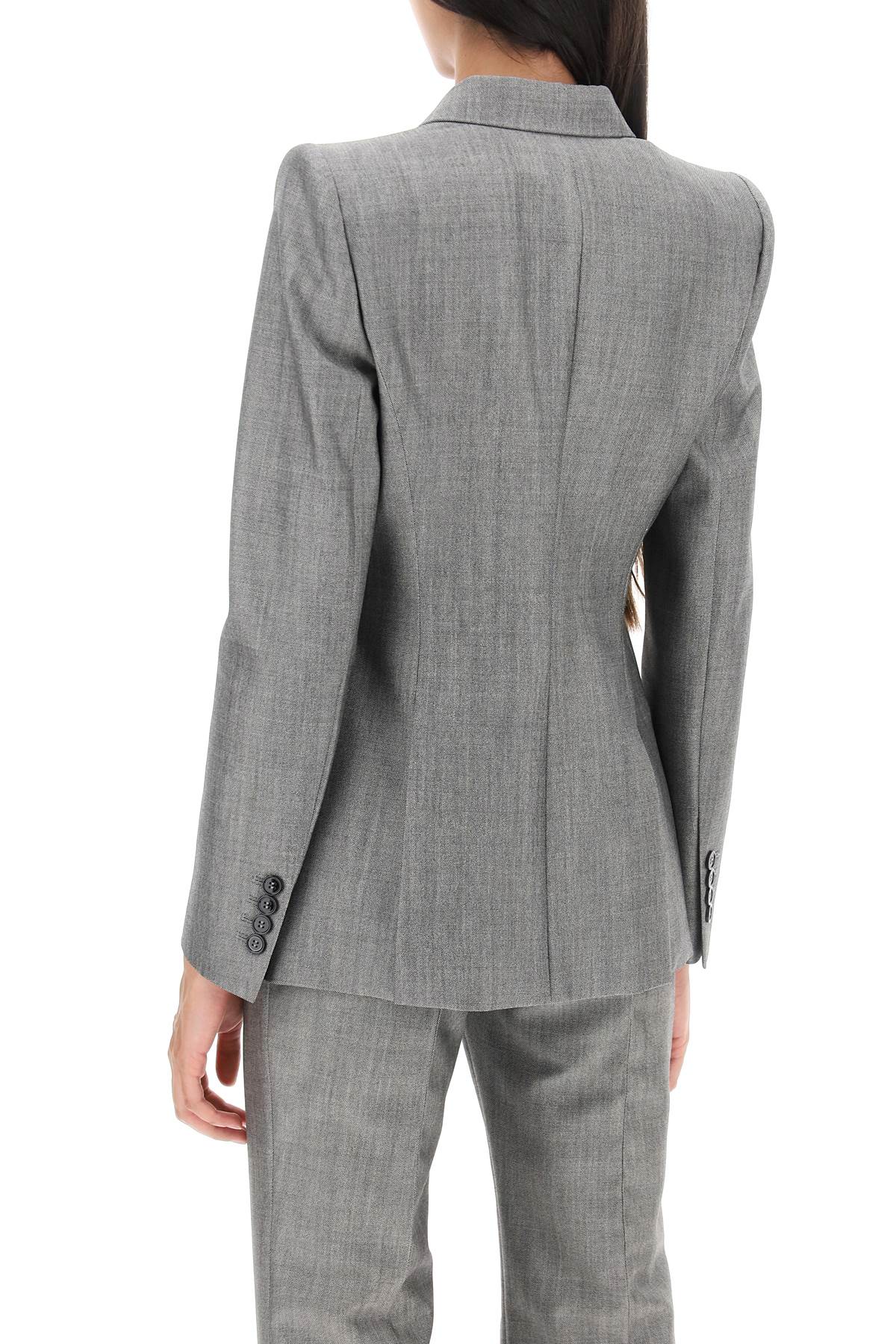 Alexander mcqueen drop hem salt and pepper jacket