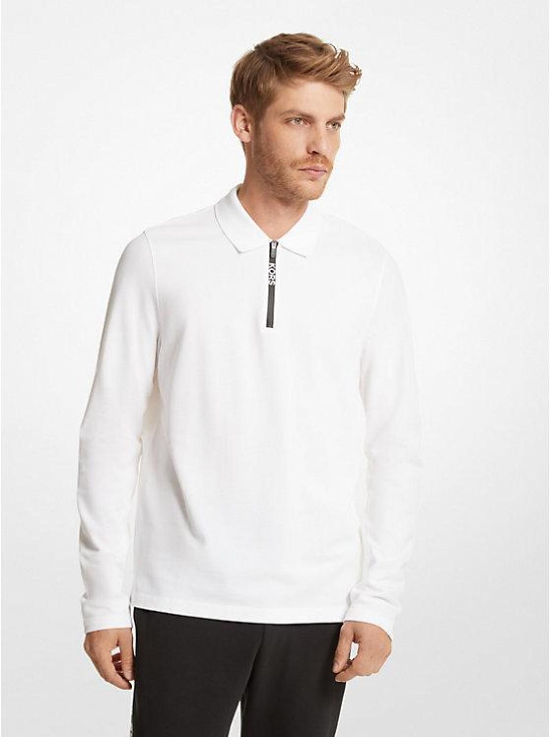 Cotton Half-Zip Polo Sweater