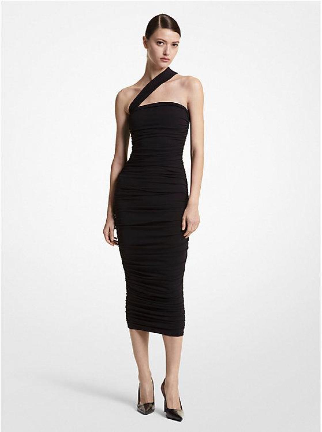 Stretch Matte Jersey Ruched Dress