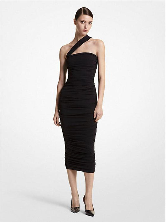 Stretch Matte Jersey Ruched Dress