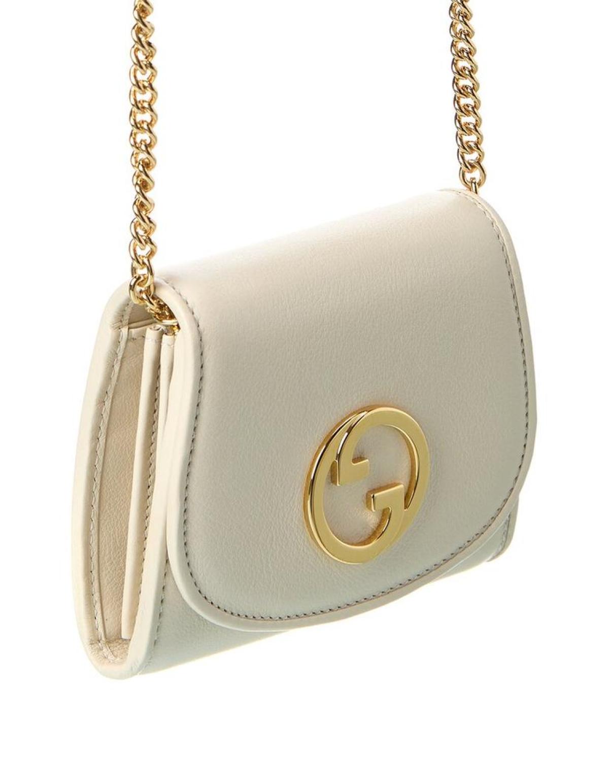 Gucci Blondie Medium Leather Wallet On Chain