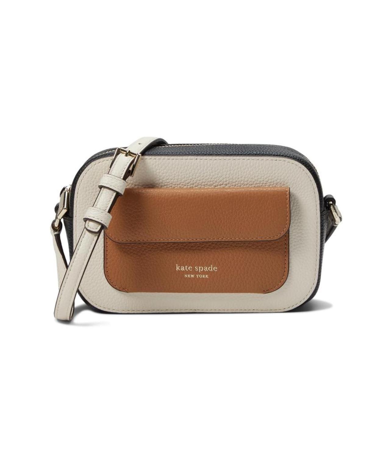 Ava Colorblocked Pebbled Leather Crossbody