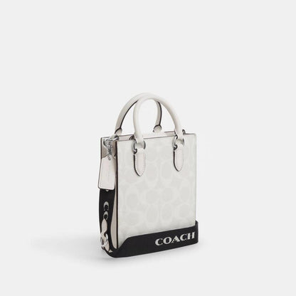 Coach Outlet North South Mini Tote In Signature Canvas