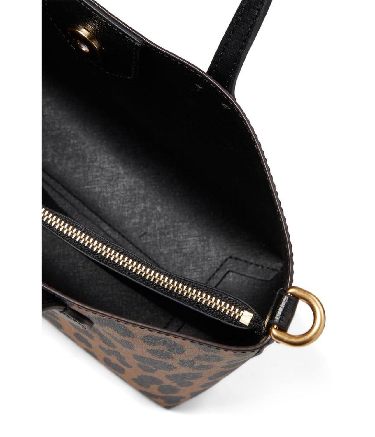 Bleecker Modern Leopard Printed PVC Medium Crossbody Tote