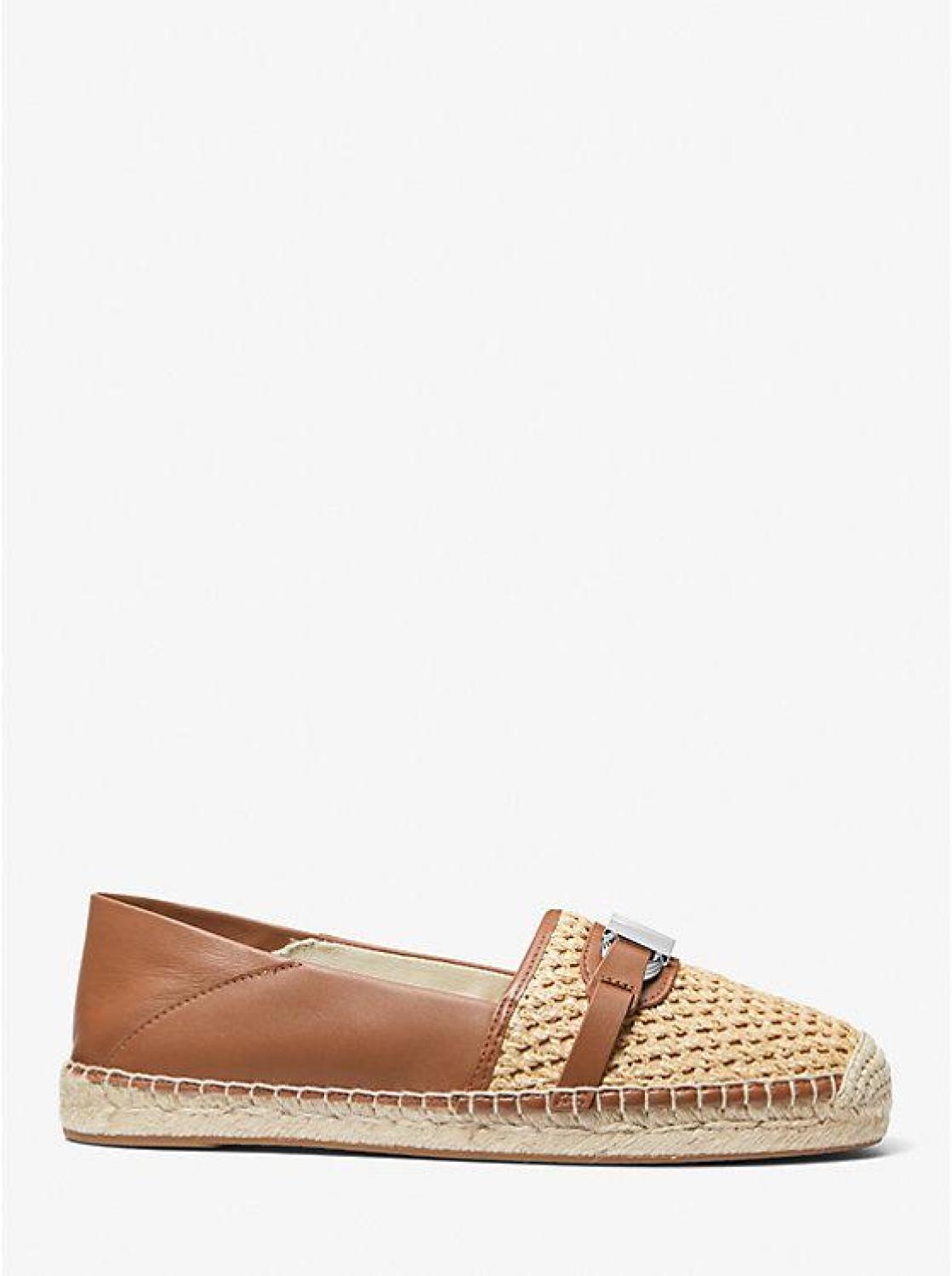 Ember Leather and Straw Espadrille