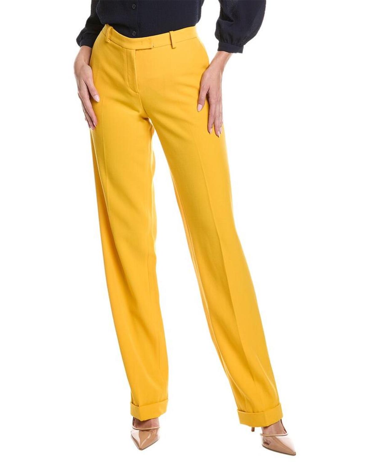 Michael Kors Collection Carolyn Wool Straight Leg Trouser