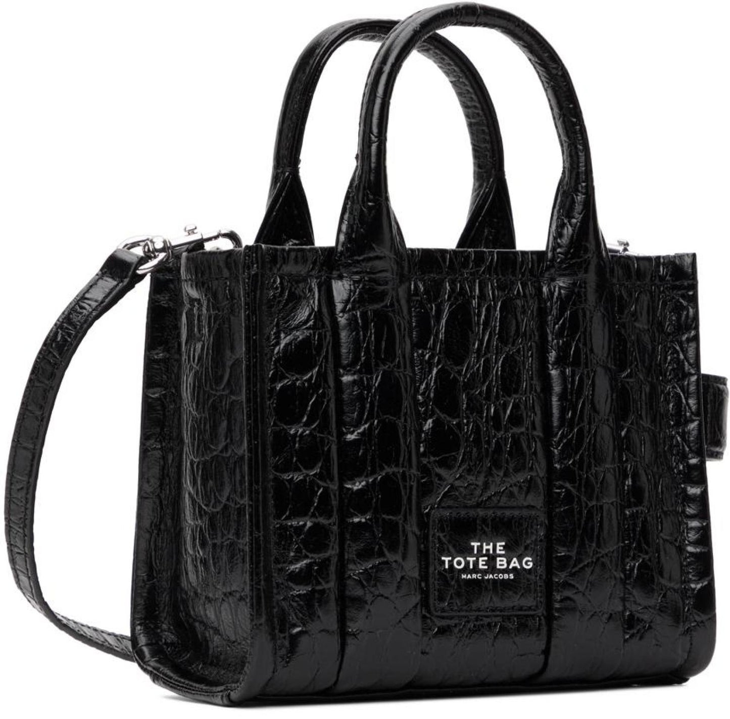 Black 'The Croc-Embossed Mini' Tote