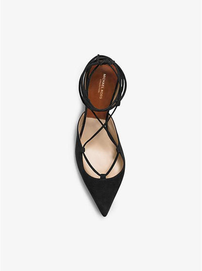 Suede Lace-Up Pump