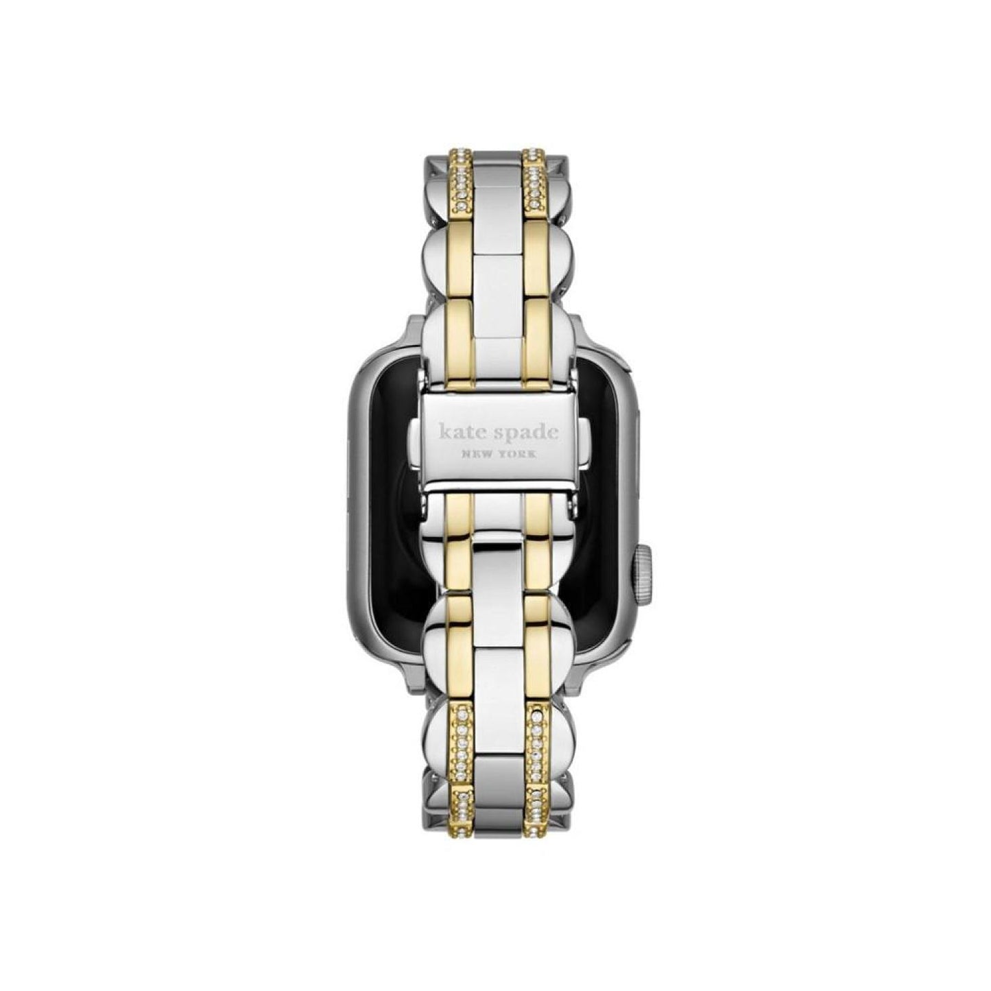 Pave Glitz Two-Hand Two-Tone Stainless Steel Bracelet Band for Apple Watch, 38mm, 40mm, 41mm