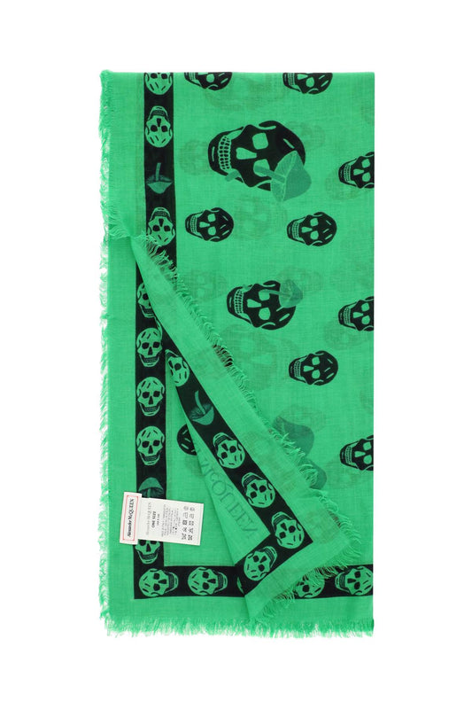 Alexander mcqueen mushrooms skull scarf