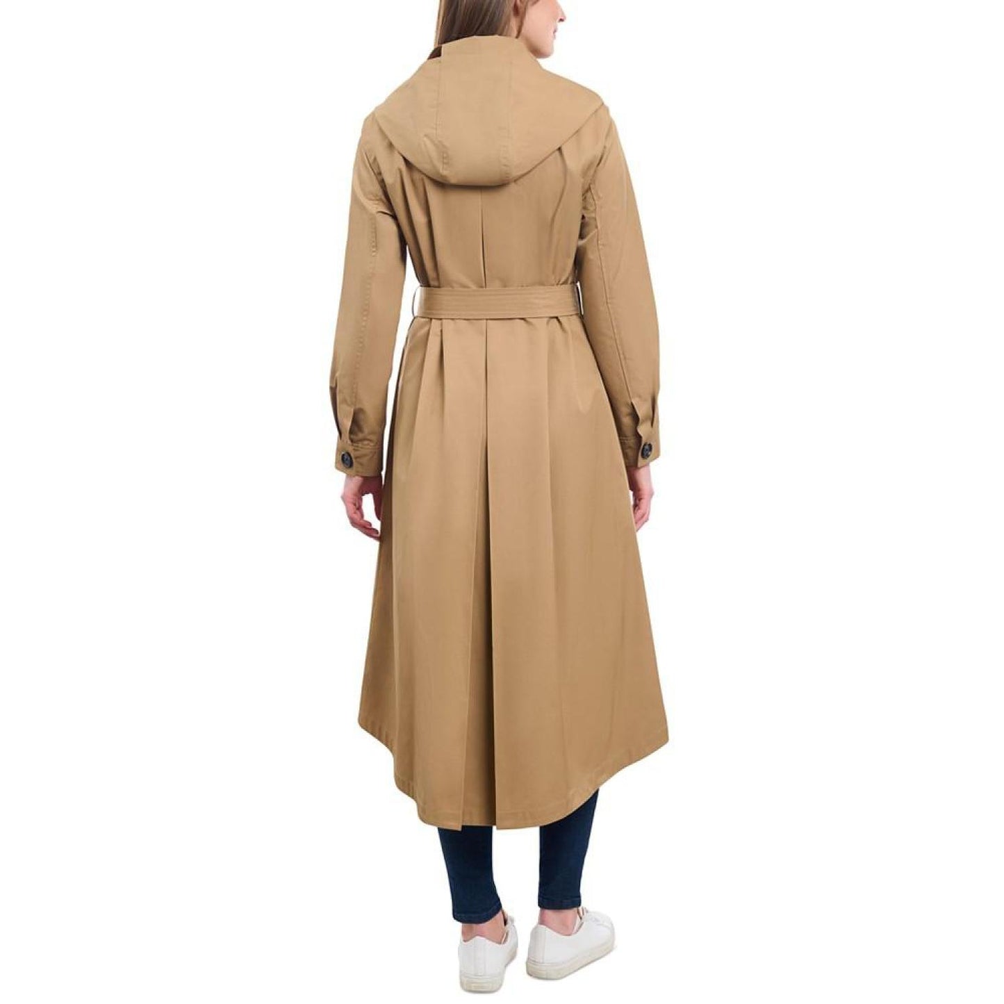 Women's Hooded Belted Raincoat