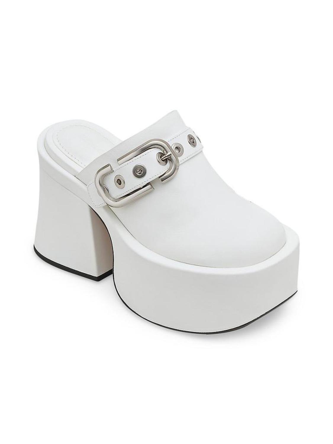 The J Marc 95MM Platform Leather Clogs