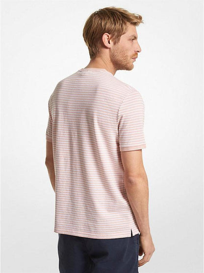 Striped Cotton and Silk Blend T-Shirt