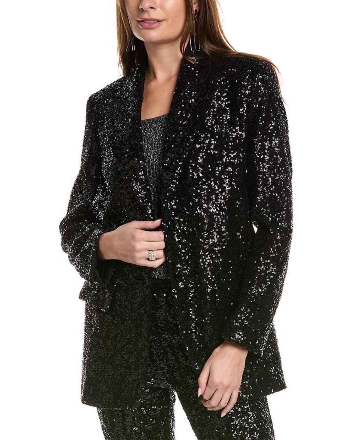 Michael Kors Collection Sequin Boyfriend Blazer