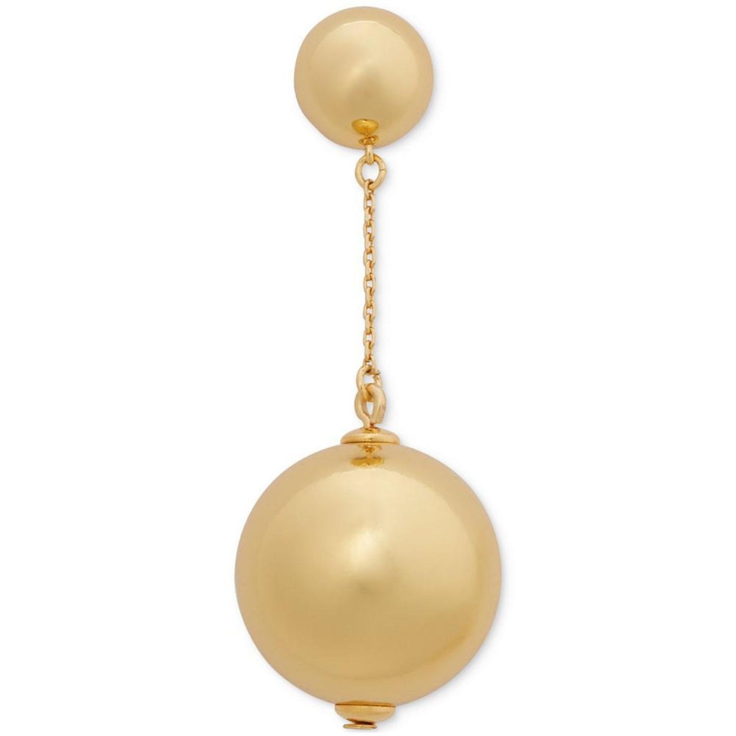 Gold-Tone Color Bead & Chain Linear Drop Earrings