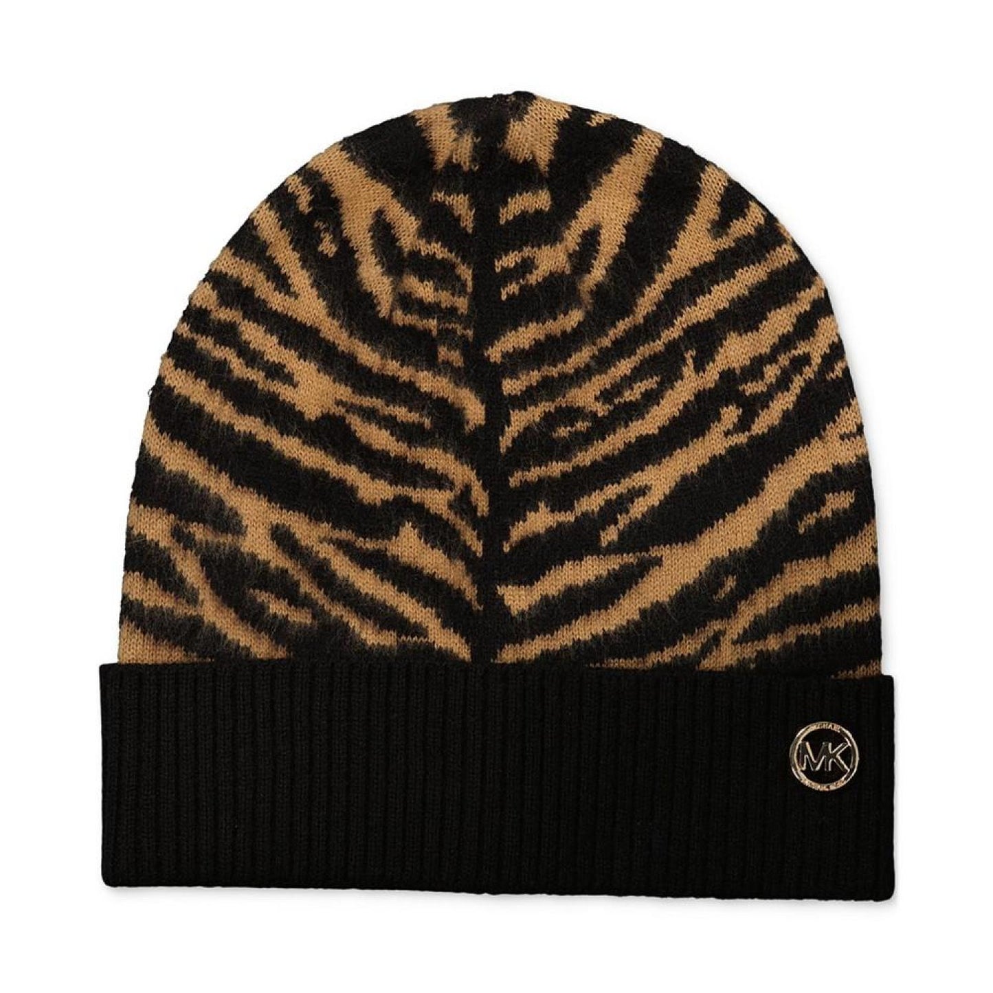 Women's Tiger-Stripe Beanie with Logo Hardware