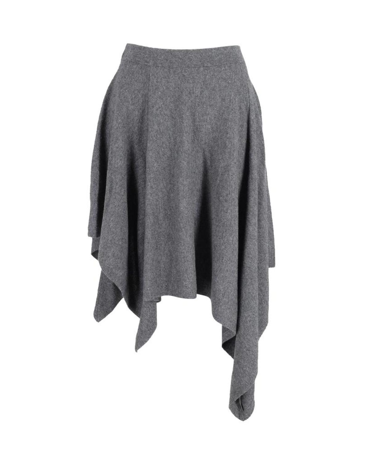 Michael Kors Asymmetric Hem Skirt in Grey Cashmere