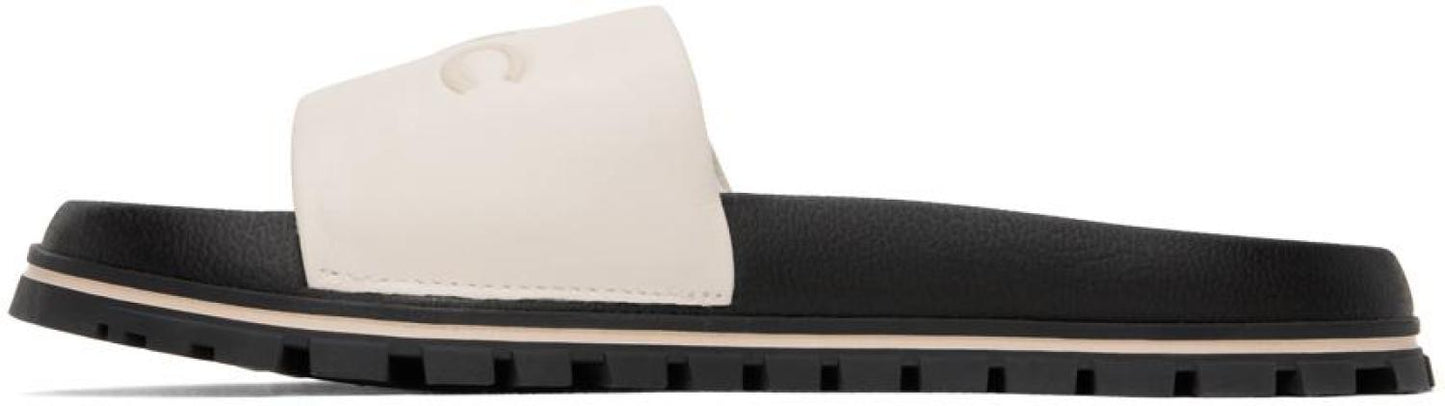 White 'The Leather Slide' Sandals