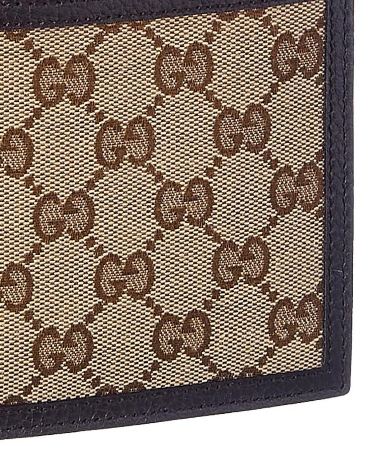 Gucci Original GG Canvas & Leather Wallet, os, Brown