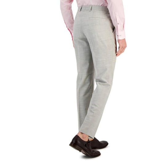 Men's Modern-Fit Check-Print Superflex Suit Pants