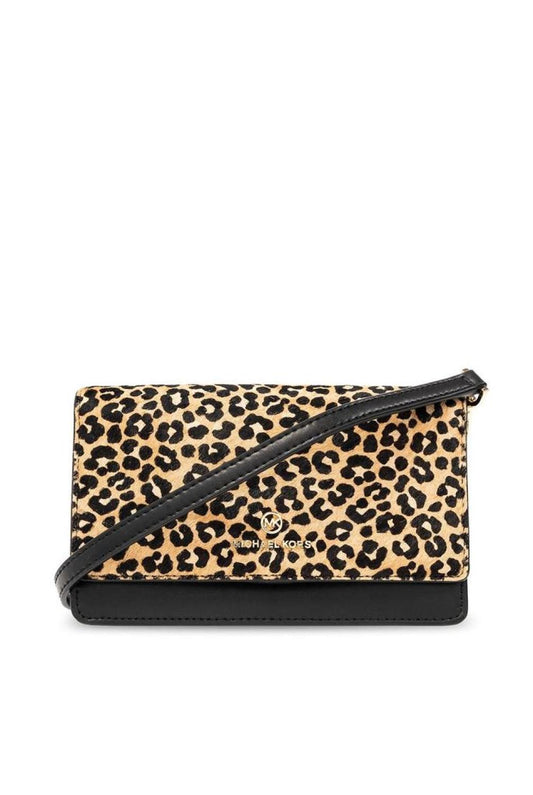 Michael Michael Kors Jet Set Small Leopard Printed Crossbody Bag